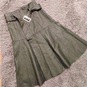 Green Leather Asos SKirt